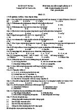 Bộ đề thi khảo sát chất lượng 8 tuần học kì II môn Hóa học 10 - Năm học 2016-2017 - Trường THPT B Thanh Liêm